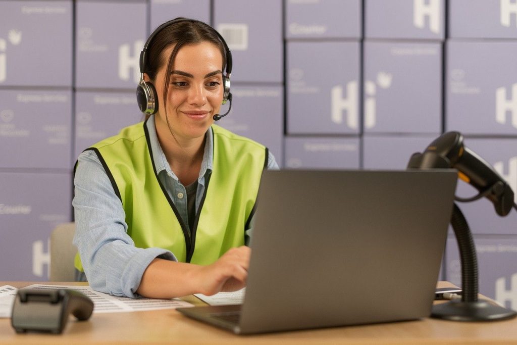 customer support executive handling logistics enquiry